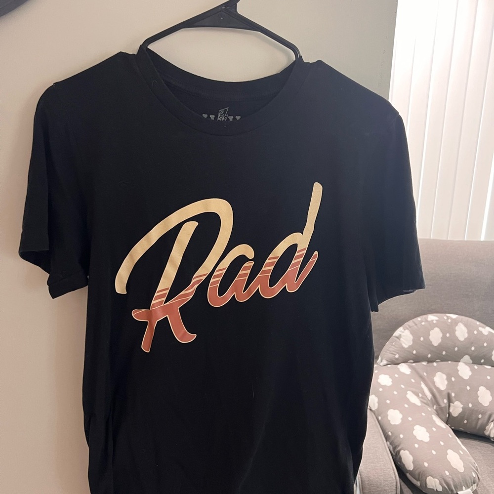 Black T-Shirt with 'Rad' Graphic